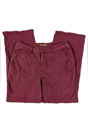 Judy Blue JB88800 High Rise Front Seam Jeans Red Wide Leg Plus Size 16W